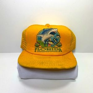 Vintage Florida Sunshine State Souvenir Mesh Back Snapback Trucker Hat Cap